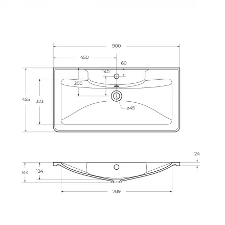 BelBagno ALBANO-700-2C-SO-RR тумба с раковиной подвесная