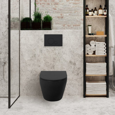 BelBagno Colorato BB062CHR-MB унитаз подвесной безободковый (чаша)
