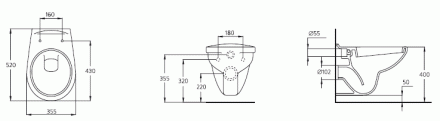 Ideal Standard Eurovit W740601 Подвесной унитаз (чаша)