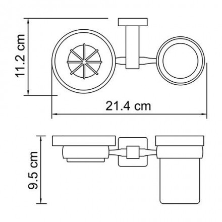 Wasserkraft Lippe  K-6526 Держатель стакана и мыльницы