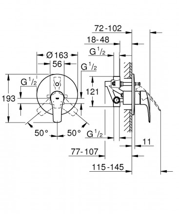 Grohe Eurosmart 2021 33305003 Смеситель для ванны