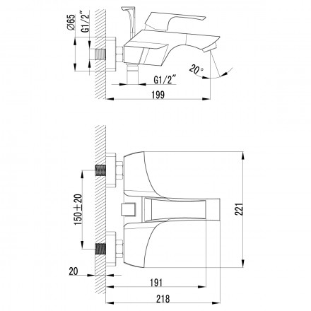Lemark Unit LM4502C смеситель для ванны