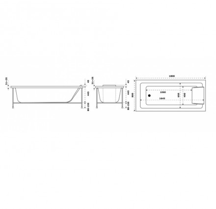 Jacob Delafon Sofa E60516RU-00 Акриловая ванна 180x80