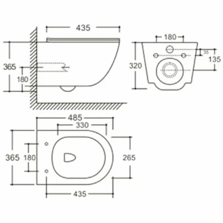 Cerutti ORLTER Aria Tornado CT9955 Подвесной унитаз