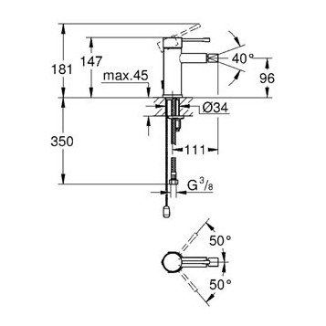 Grohe Essence New 32934001 Смеситель для биде