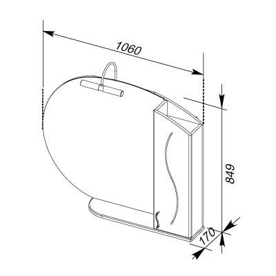 Aquanet Моника 105 шкаф зеркало белый