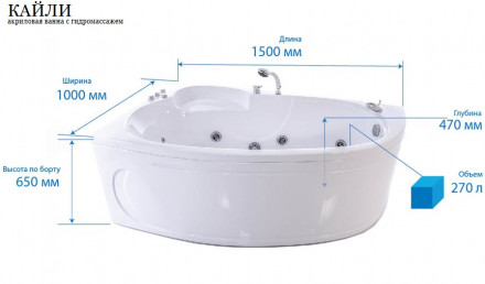 Triton Кайли акриловая ванна 150x100 правая