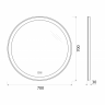 Belbagno SPC-RNG-700-LED-TCH Зеркало с встроенным светильником Belbagno SPC-RNG-700-LED-TCH Зеркало с встроенным светильником