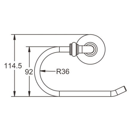 Rose RG1205 Держатель для туалетной бумаги хром