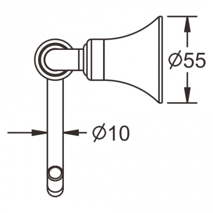 Rose RG1205 Держатель для туалетной бумаги хром