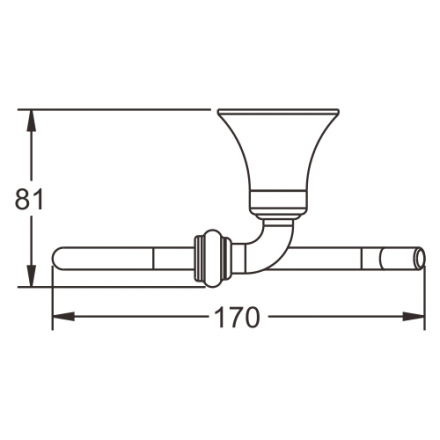 Rose RG1205 Держатель для туалетной бумаги хром