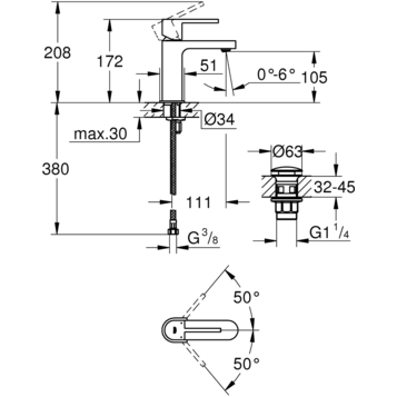 Grohe Plus 33163003 смеситель для раковины