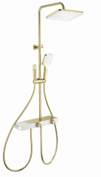 Wonzon &amp; Woghand Shelf WW-B4161-BG Душевая система с термостатом брашированное золото