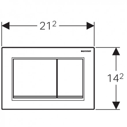 Geberit Omega30 115.080.KH.1 Клавиша смыва (Хром глянцевый)