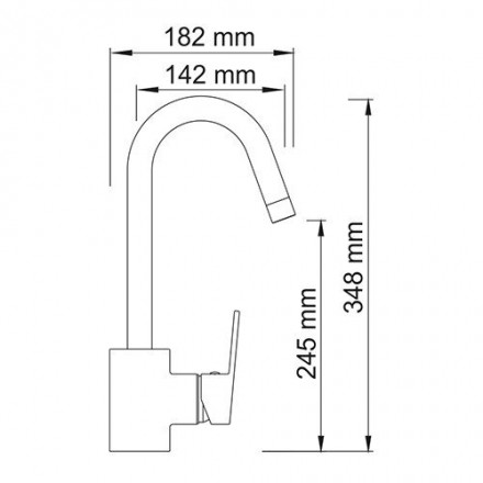 Wasserkraft Donau 5347 Смеситель для кухни с поворотным изливом
