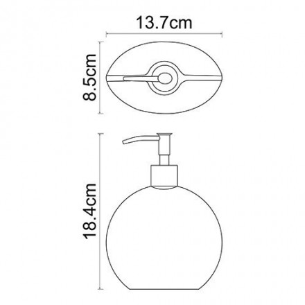 Wasserkraft Eider K-33399 Дозатор для жидкого мыла, 620 ml