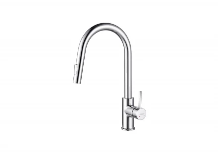 AQUATEK ЕВРОПА AQ1384CR cмеcитель для кухни c вытяжным изливом 2 jet