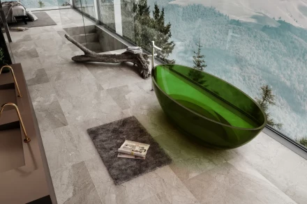 ABBER Kristall AT9702Emerald прозрачная ванна