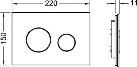 TECE Loop 9240650 клавиша смыва