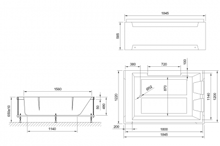 Royal bath Triumph RB665100K Акриловая ванна 180x120x65