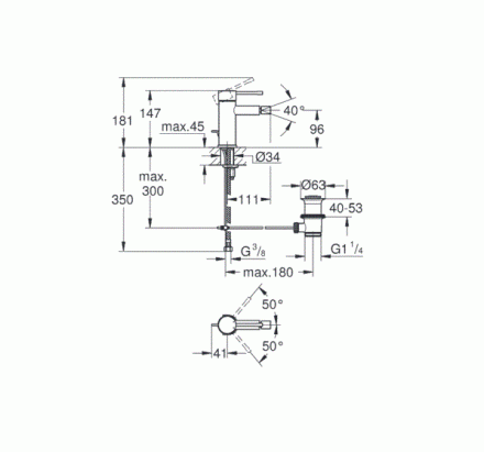 Grohe Essence New 32935001 Смеситель для биде
