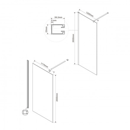 Vincea Walk in VSW-1H120CG душевая перегородка