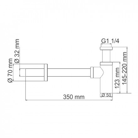 Wasserkraft A094 Сифон для раковины чёрный