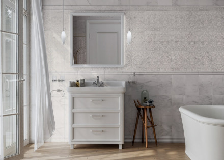 Kerama Marazzi Pompei 80 тумба напольная с ящиками, черная глянцевая