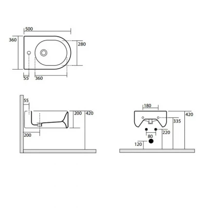 KERASAN Flo А0002320580 биде подвесное белый
