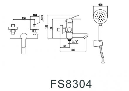 Fmark FS8304H смеситель для ванны