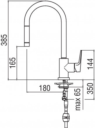 Nobili Nobi NB84137-1CR смеситель для кухни с вытяжным изливом