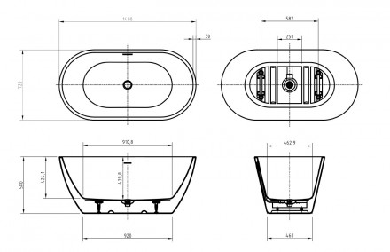 BelBagno UNO BB701-1400-720-K акриловая ванна