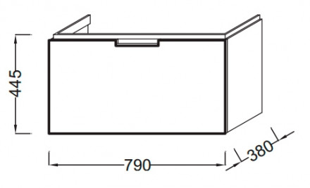 Jacob Delafon Reve EB1131-G1C тумба под раковину 80 белый