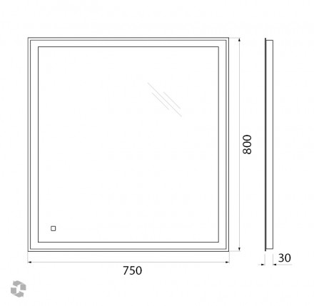 BelBagno SPC-GRT-750-800-LED-TCHЗеркало