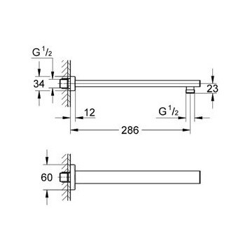 Grohe Rainshower 27709000 душевой кронштейн