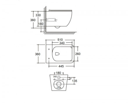 Cerutti NEMO Aria PP CT9753 Подвесной унитаз 