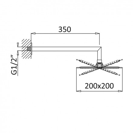 CEZARES PORTA-TDDQ-01 верхний душ