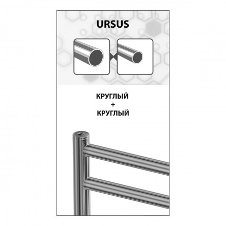 Lemark Ursus LM72607ЕBL П7 500x600 Полотенцесушитель электрический левый/правый