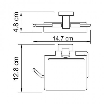 Wasserkraft Lippe K-6525 Держатель туалетной бумаги с крышкой