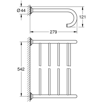 Grohe Essentials Authentic 40660001 Полка для полотенец