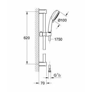 Grohe Tempesta New Cosmopolitan 100 27786002 Душевой гарнитур