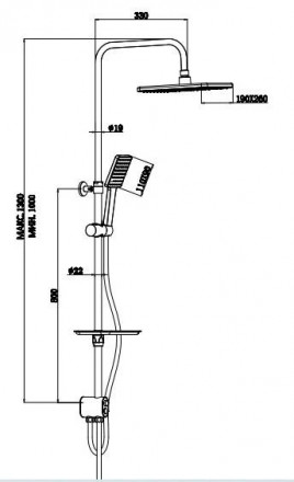 ESKO ST1450 Душевая стойка