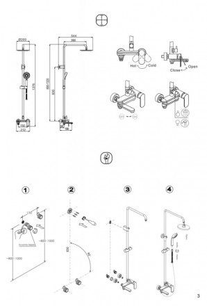 Bravat F6125183CP-A2-RUS душевая стойка для ванны