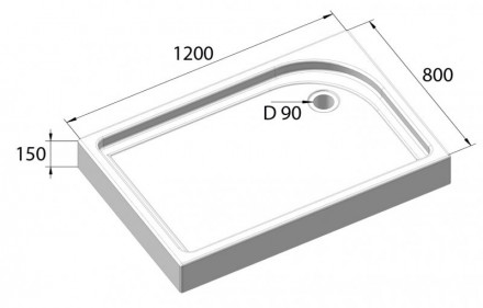 Belbagno TRAY-BB-AH-120/80-550-15-W-R Душевой поддон акриловый 120x80