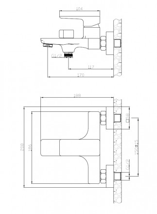 ESKO Berlin BR 54 Смеситель для ванны