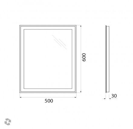 BelBagno SPC-GRT-500-600-LED-BTN Зеркало