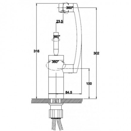KAISER Merkur 27033 Смеситель для кухни