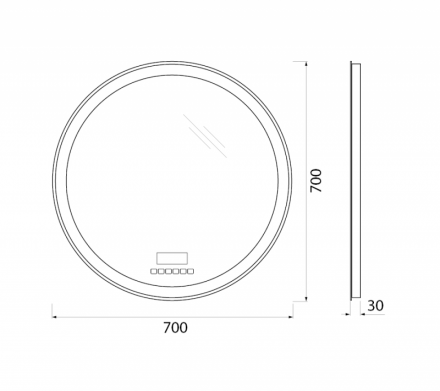Belbagno SPC-RNG-700-LED-TCH-RAD Зеркало