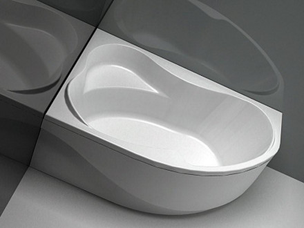 Aquanet Capri 160x100 левая акриловая ванна без гидромассажа