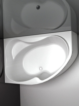 Aquanet Capri 160x100 левая акриловая ванна без гидромассажа